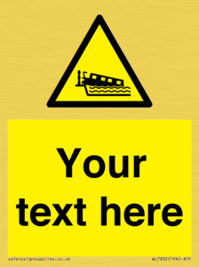 Custom warning grounding narrow boat on lock cill